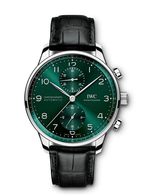 iwc portugieser chronograph green|pre owned iwc portuguese chronograph.